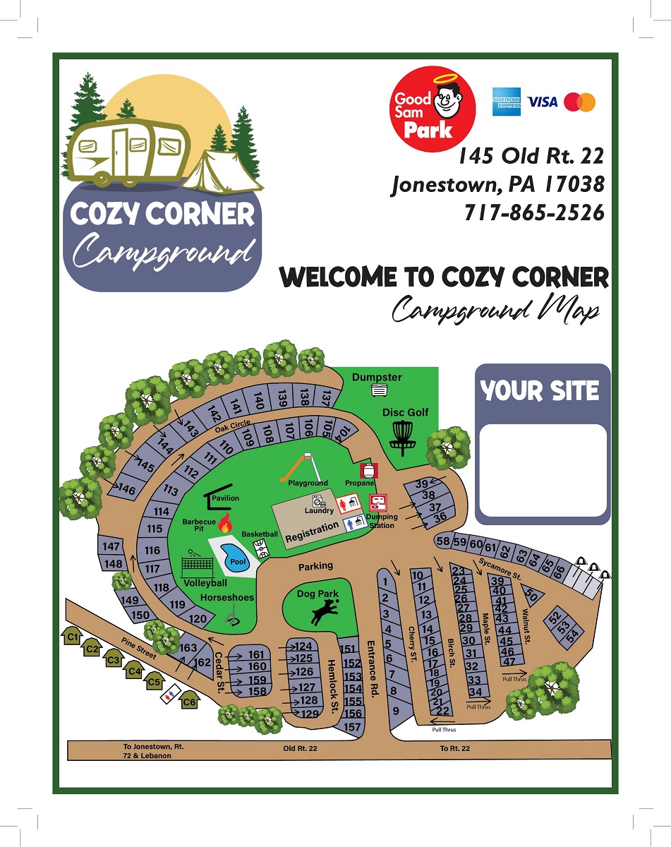 CAMPGROUND MAP WITH RULES
